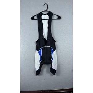 Louis Garneau Cycling Bib Shorts‎ Mens Medium Black Blue Made USA Road Bike Mesh